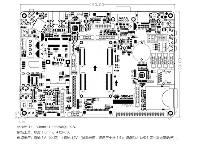 iMX6dl配套底板尺寸圖phone